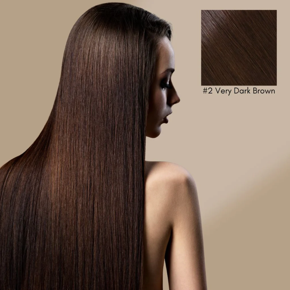 Clip N' Go Hair Extensions - Very Dark Brown