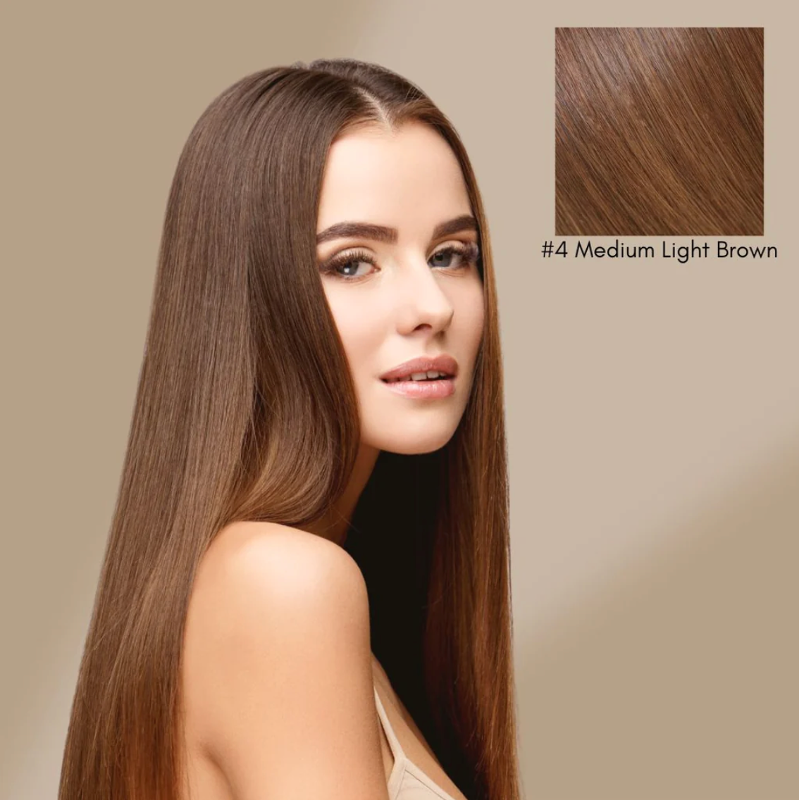 Clip N' Go Hair Extensions - Medium Light Brown